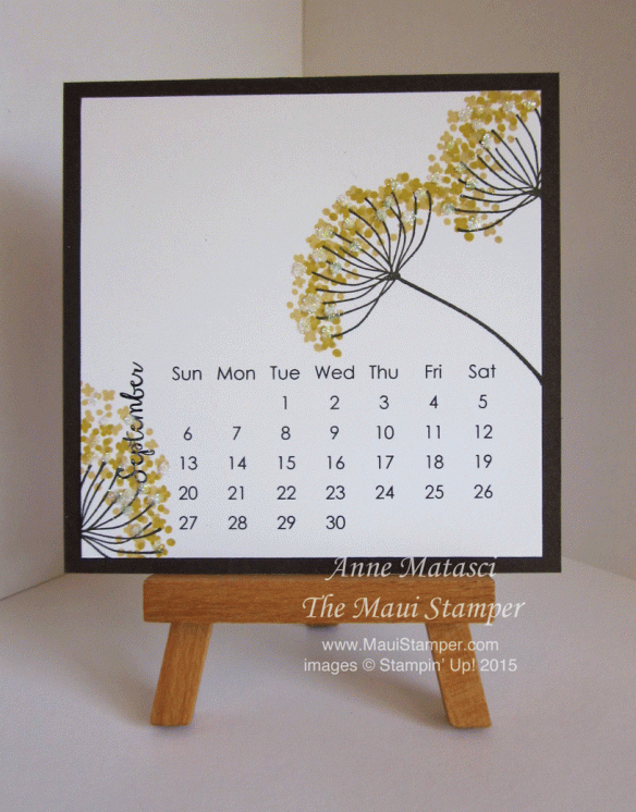 Maui Stamper DIY Easel Calendar September 2015