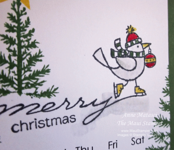 Maui Stamper 2015 Easel DIY Calendar December