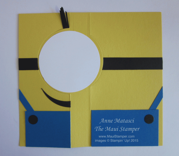 Maui Stamper Minion Circle Flip card
