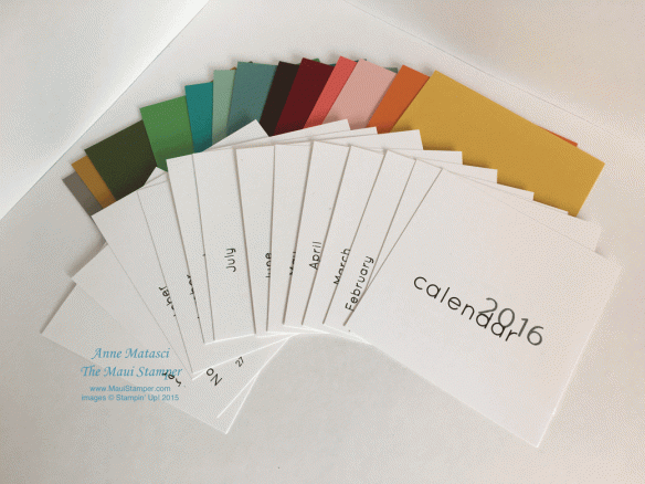 Maui Stamper 2016 DIY Easel Calendar KIT