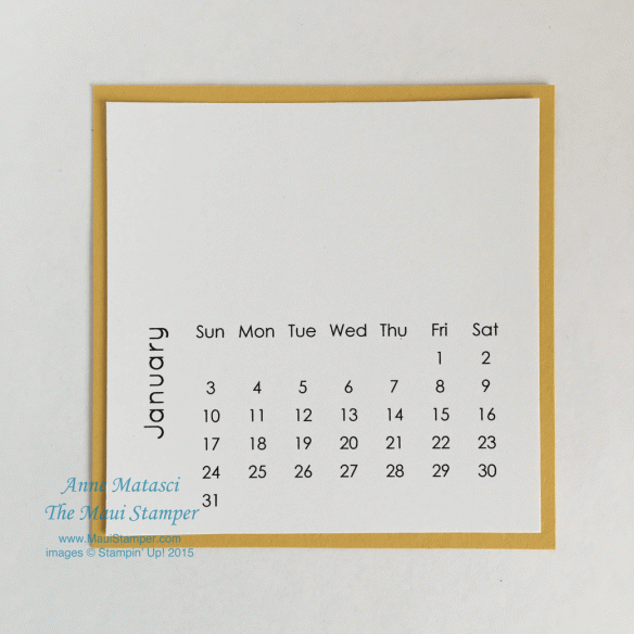Maui Stamper 2016 DIY Easel Calendar KIT