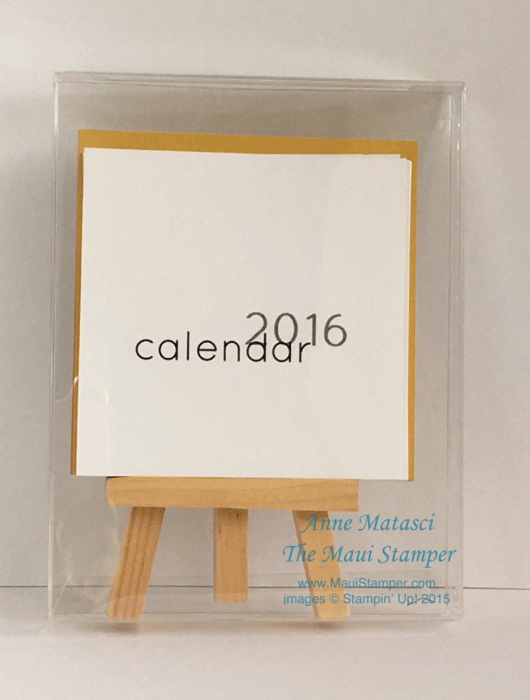 Maui Stamper 2016 DIY Easel Calendar KIT