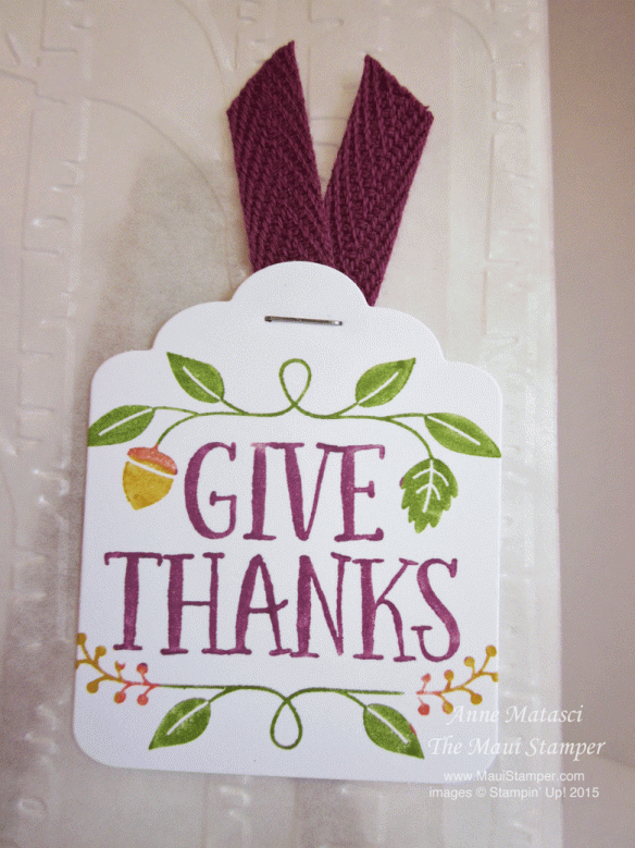 Maui Stamper Give Thanks Treat Bag