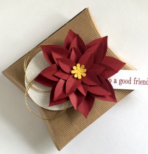 Maui Stamper Corrugated Pillow Box and Poinsettia