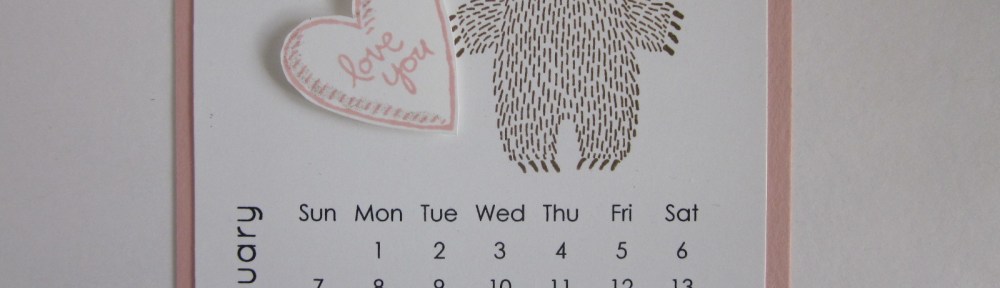 Maui Stamper DIY Easel Calendar February 2016