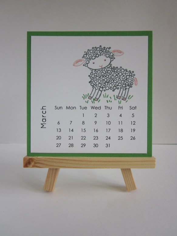 Maui Stamper DIY Easel Calendar March 2016