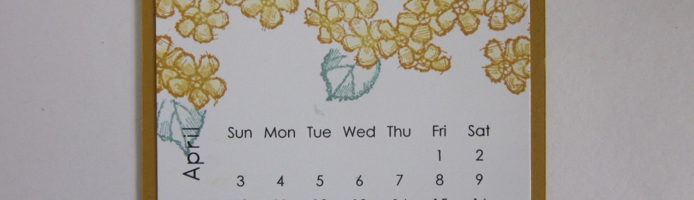 Maui Stamper DIY Easel Calendar April 2016