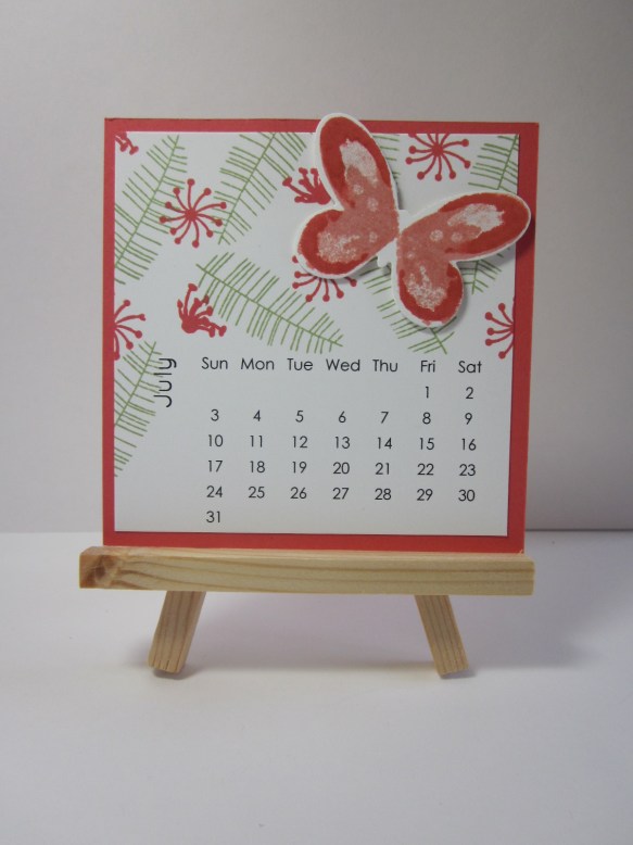 Maui Stamper DIY Easel Calendar July 2016