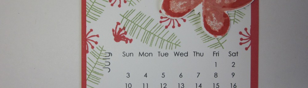 Maui Stamper DIY Easel Calendar July 2016