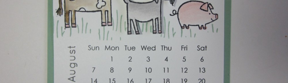 Maui Stamper DIY Easel Calendar August 2016