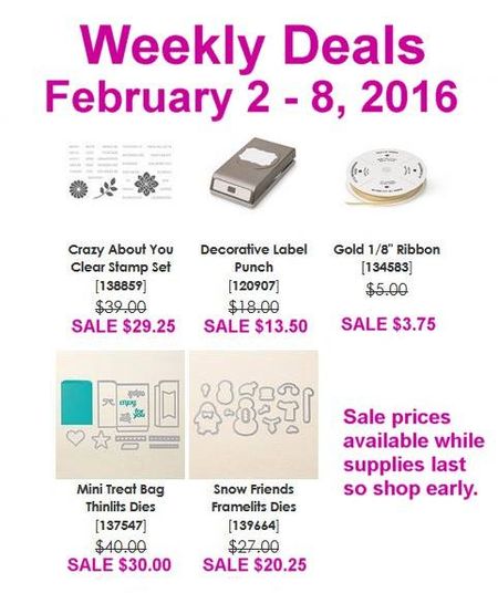 Maui Stamper Weekly Deals February 2-8 2016