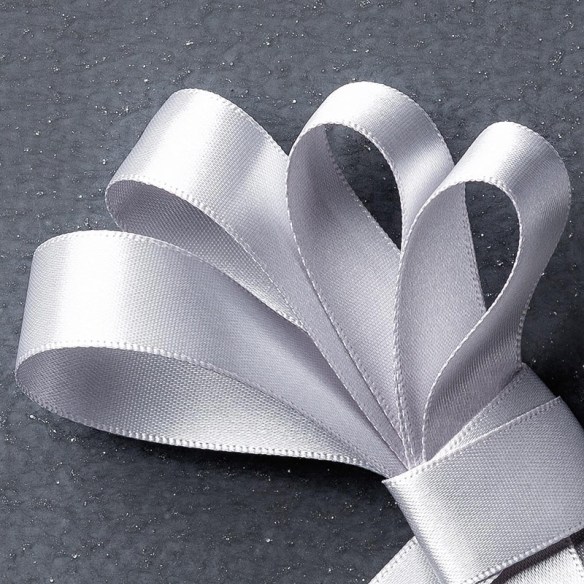 Silver Satin Ribbon