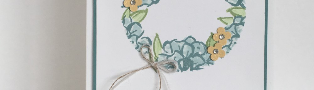 Maui Stamper What I Love Clean and Simple Wreath