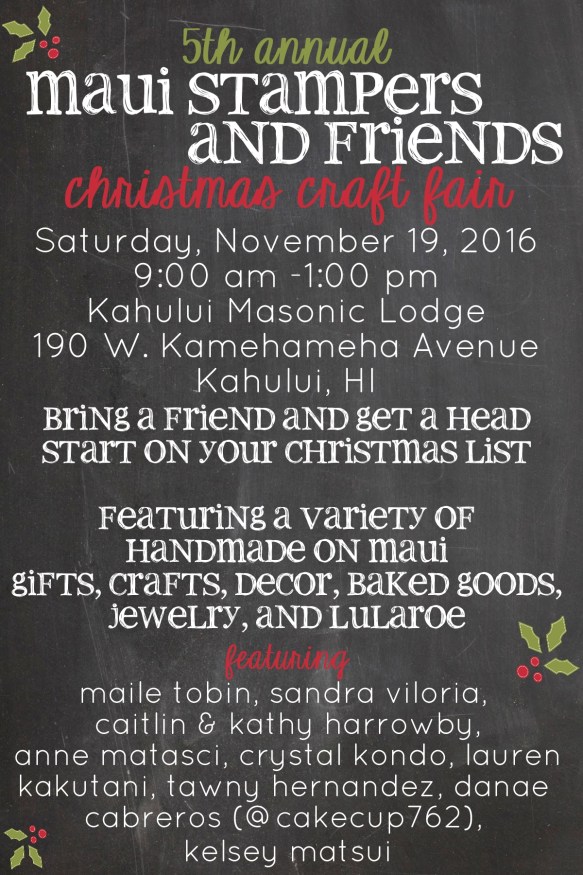 Maui Stampers and Friends Craft Fair 2016