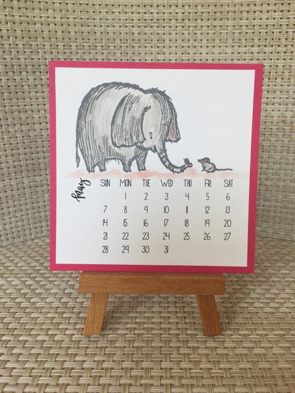 Maui Stamper DIY Easel Calendar Love You Lots