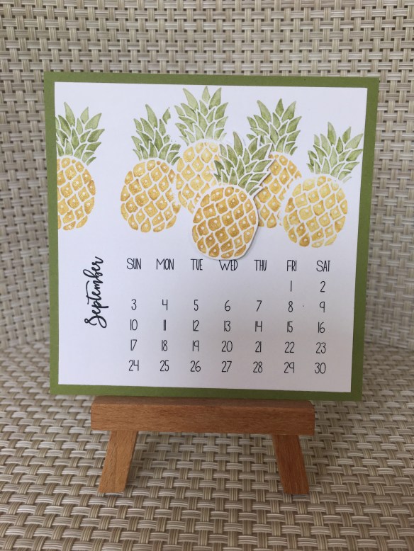 Maui Stamper DIY Easel Calendar Pop of Pink