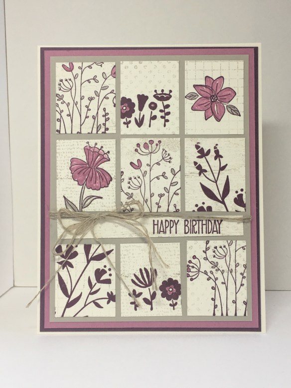 Maui Stamper Flirty Flowers Tile Card