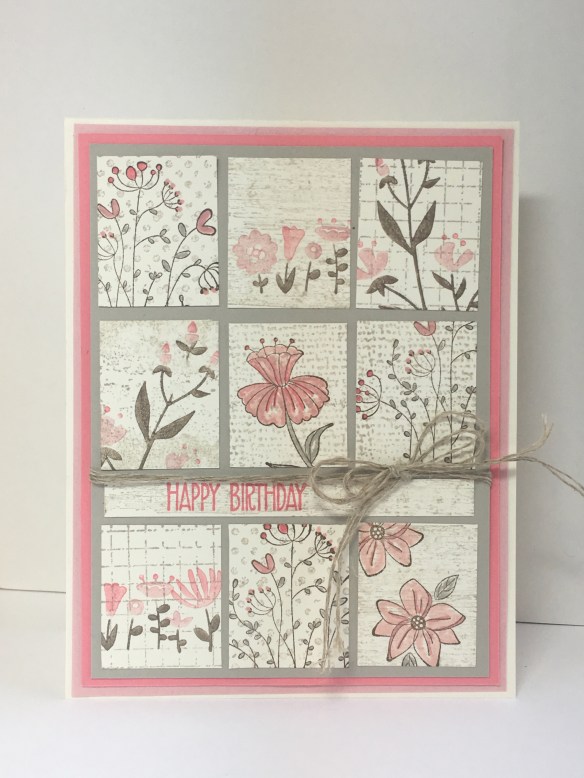 Maui Stamper Flirty Flowers Tile Card