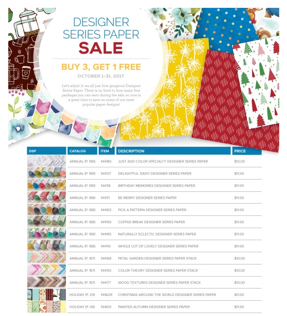 Maui Stamper Stampin' Up! October 2017 DSP B3G1F