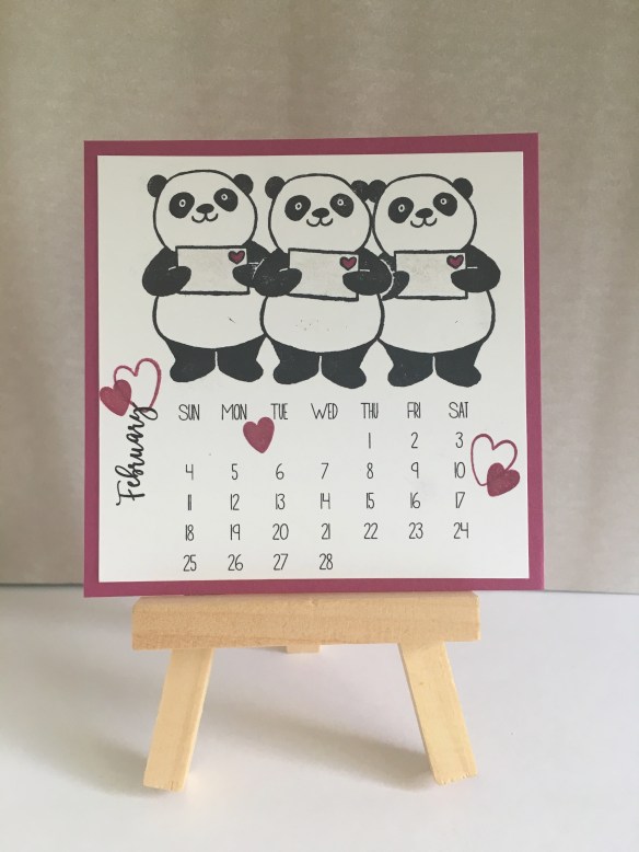 Maui Stamper Stampin' Up! Party Panda DIY Easel Calendar