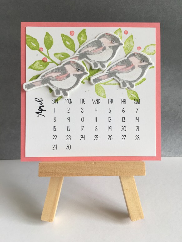 Maui Stamper Stampin' Up! 2018 DIY Easel calendar April 2018