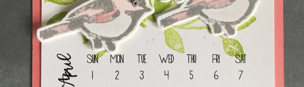 Maui Stamper Stampin' Up! 2018 DIY Easel calendar April 2018