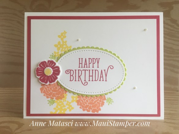 Maui Stamper Stampin' Up! Happy Birthday Gorgeous Beautiful Bouquet 