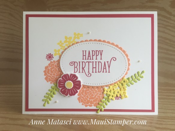 Maui Stamper Stampin' Up! Happy Birthday Gorgeous Beautiful Bouquet 