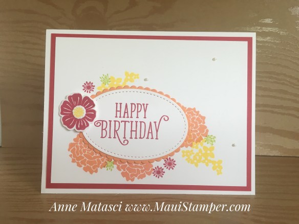 Maui Stamper Stampin' Up! Happy Birthday Gorgeous Beautiful Bouquet 