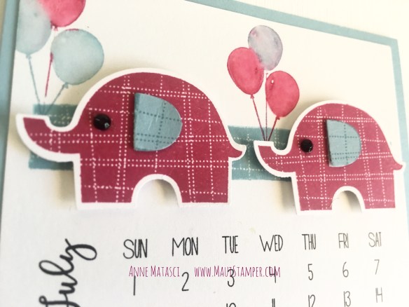 Maui Stamper Stampin' Up! DIY Easel Calendar 2018 Little Elephant