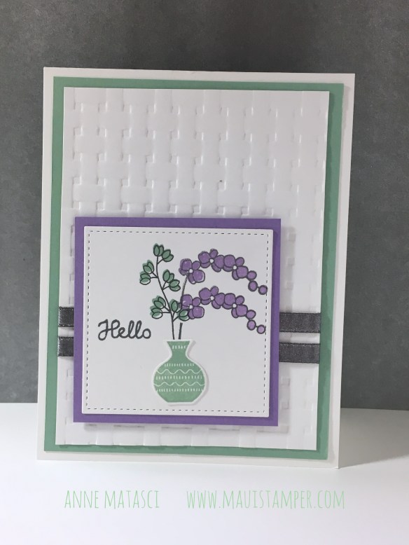 Maui Stamper Stampin' Up! Varied Vases in Mint and Heather