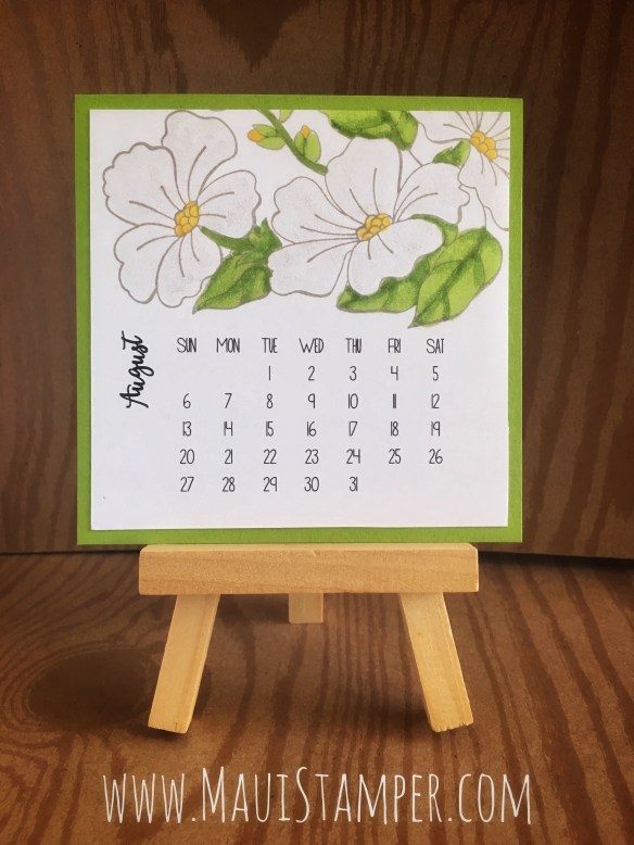 Maui Stamper Stampin' Up! Blended Seasons DIY Easel Calendar