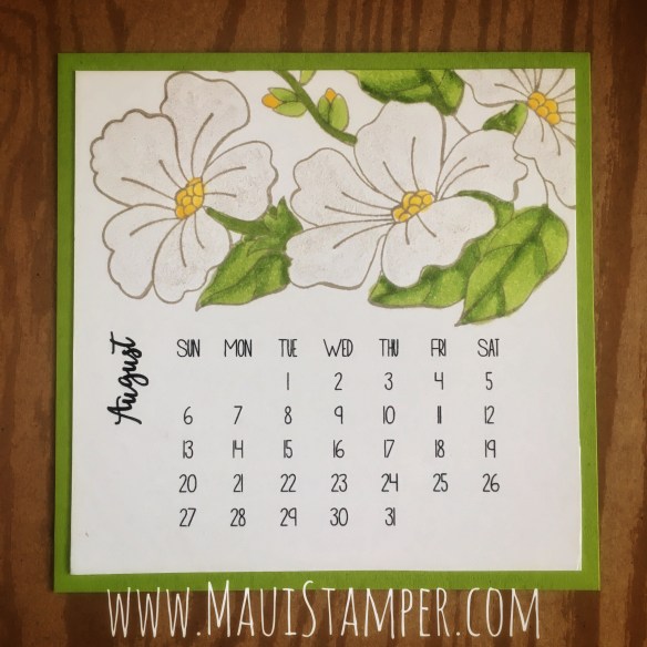 Maui Stamper Stampin' Up! Blended Seasons DIY Easel Calendar