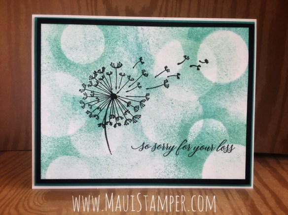 Maui Stamper Stampin' Up! Dandelion Wishes Bokeh Technique
