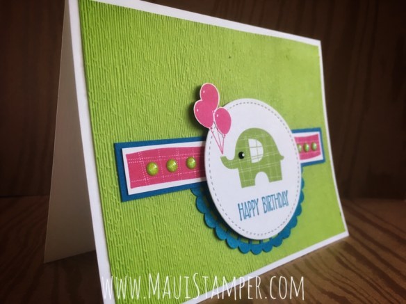 Maui Stamper Stampin' Up! Little Elephant Granny Apple Green