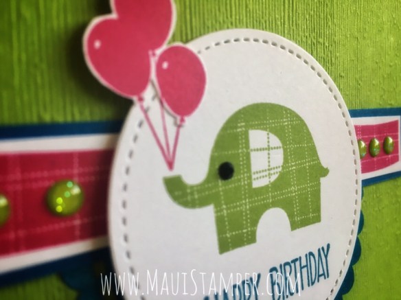 Maui Stamper Stampin' Up! Little Elephant Granny Apple Green