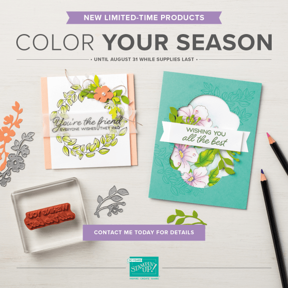 Maui Stamper Stampin' Up! Blended Seasons August 2018 exclusive