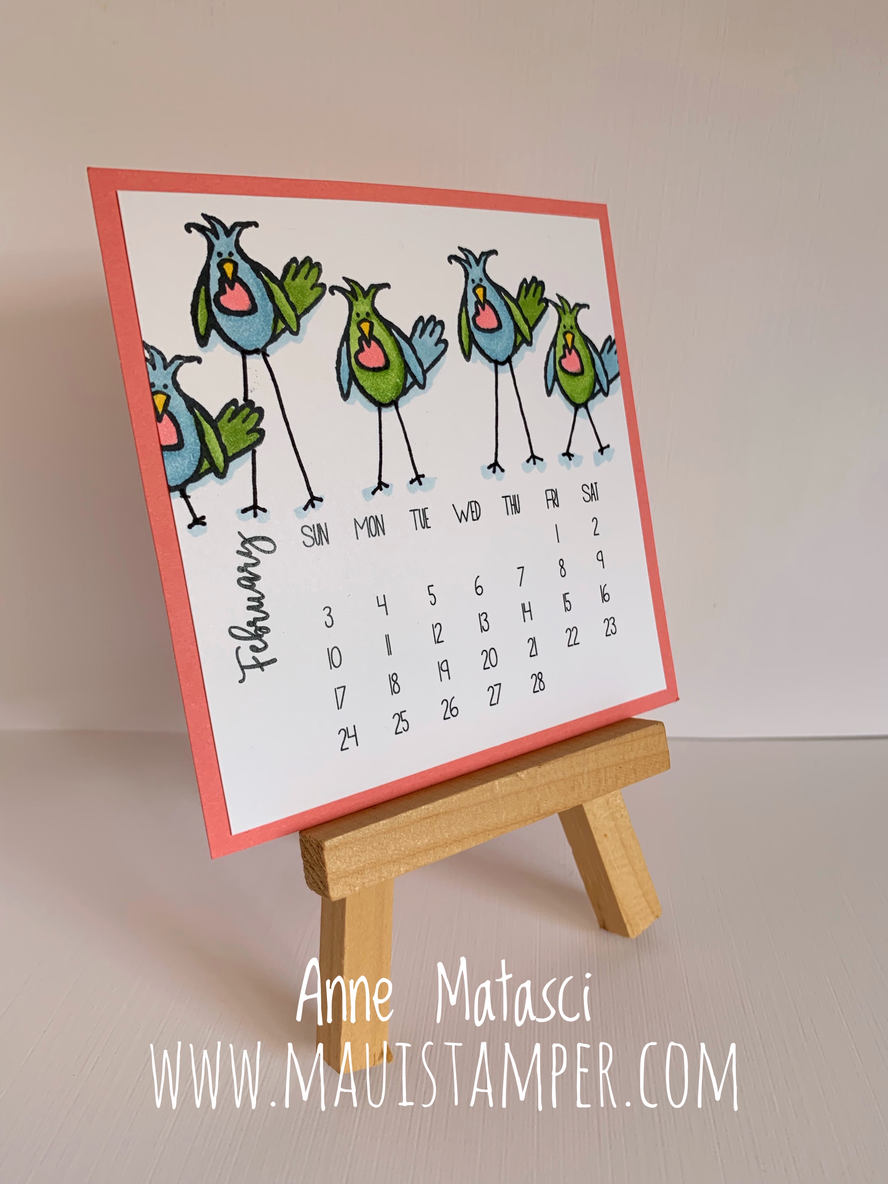 Maui Stamper DIY Easel February 2019 Hello Love
