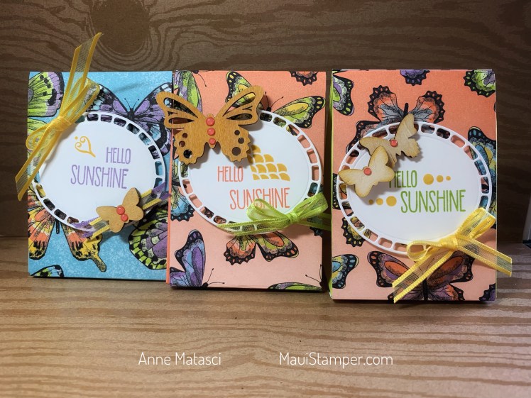 Maui Stamper Stampin' Up! Gift Bag Tent Box Botanical Butterfly DSP SAB 2019
