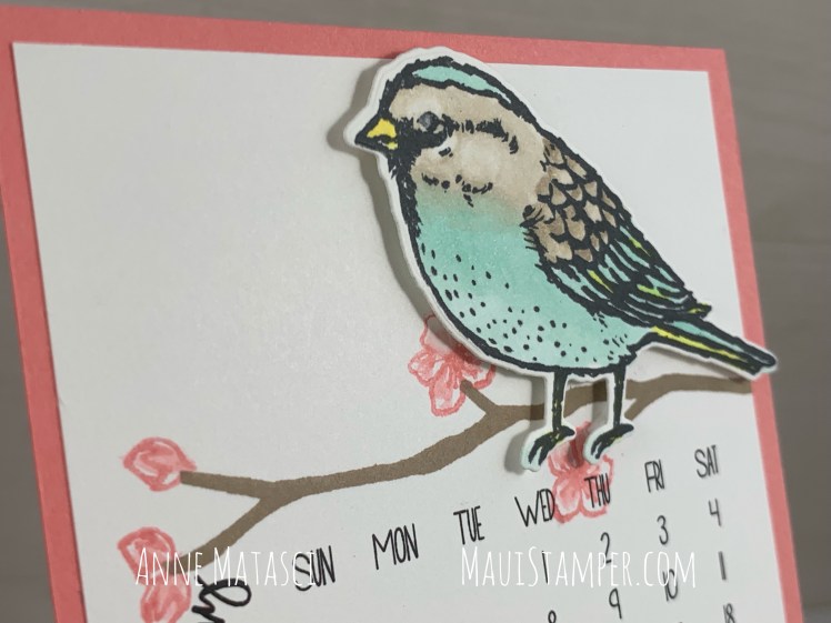 Maui Stamper Stampin' Up! May 2019 DIY Easel Calendar Best Birds