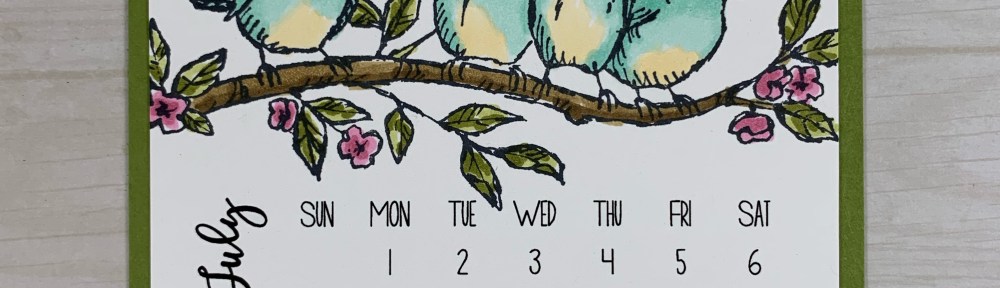 Maui Stamper Stampin Up DIY Calendar July 2019