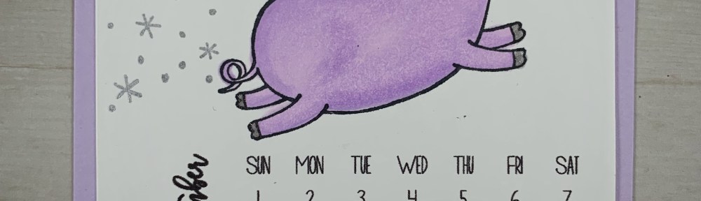 Maui Stamper Stampin Up This Little Piggy DIY Easel Calendar 2020