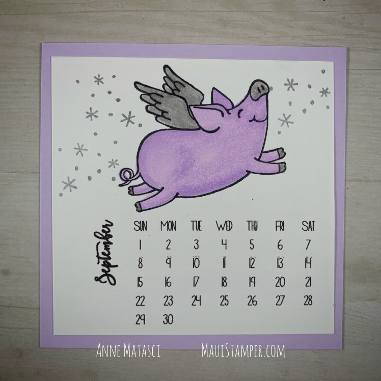 Maui Stamper Stampin Up This Little Piggy DIY Easel Calendar 2020