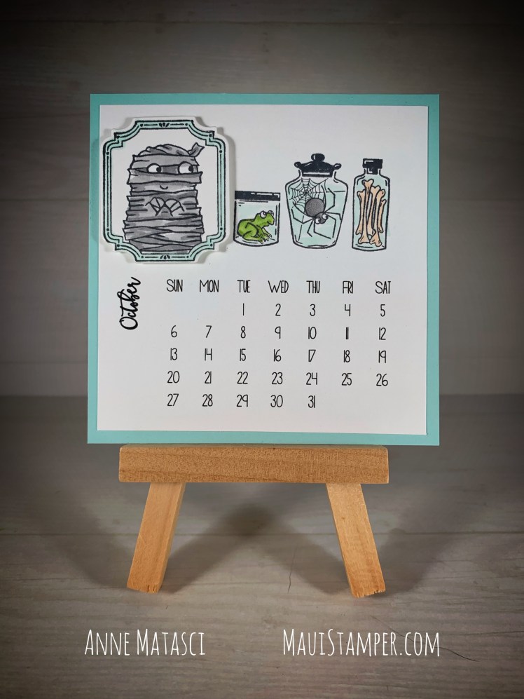 Maui Stamper Stampin Up October 2019 DIY Easel Calendar Spooktacular Bash