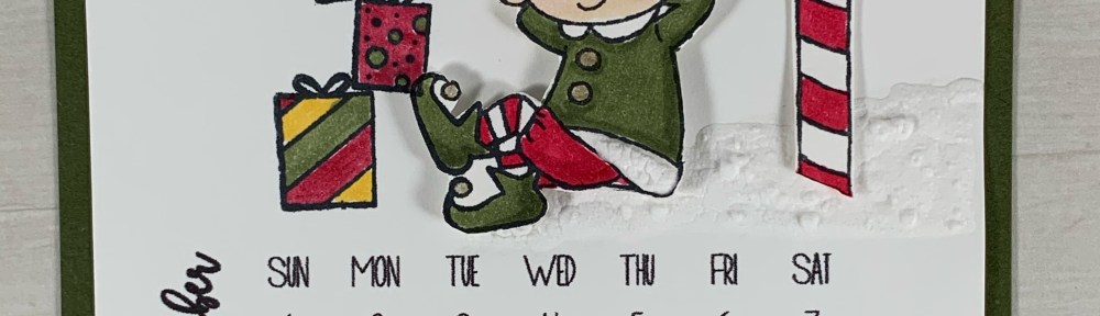 Maui Stamper Stampin Up DIY Easel Calendar December 2019 #Elfie