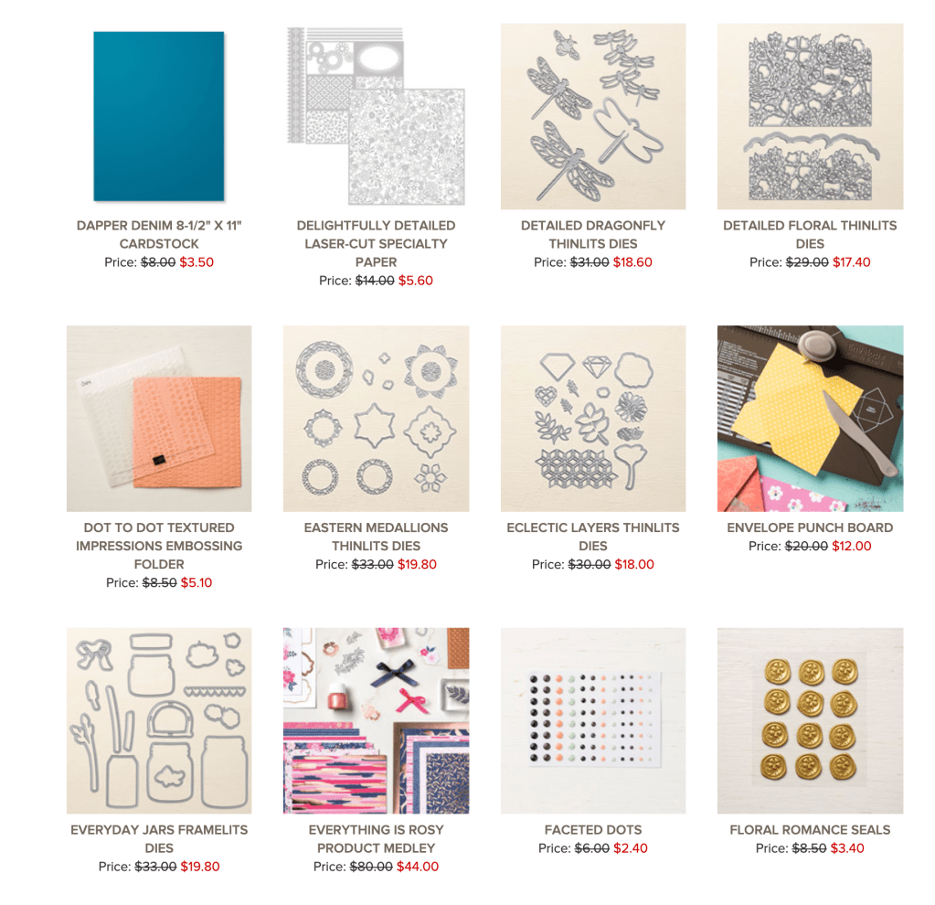 Stampin Up Clearance Rack December 2019