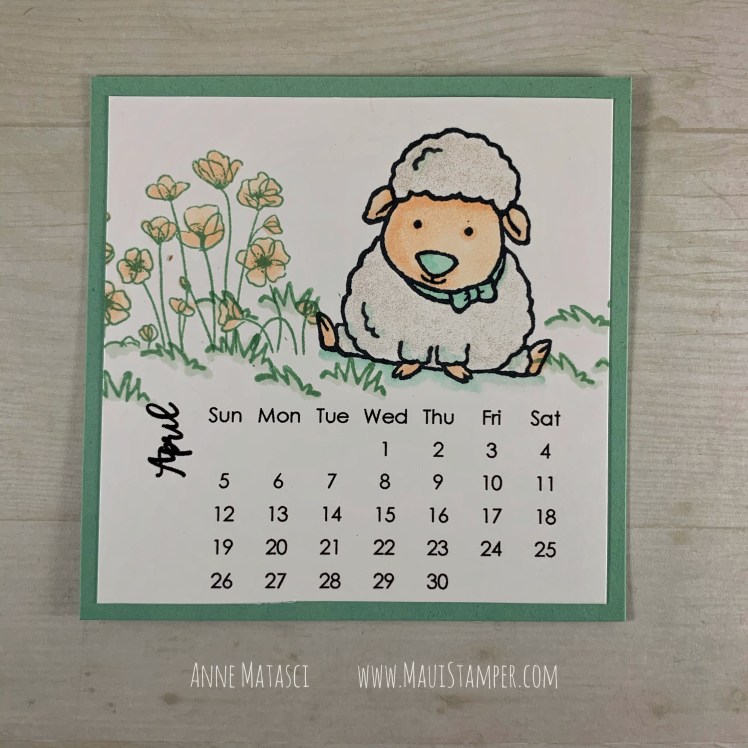 Maui Stamper Stampin Up DIY Easel Calendar April 2020