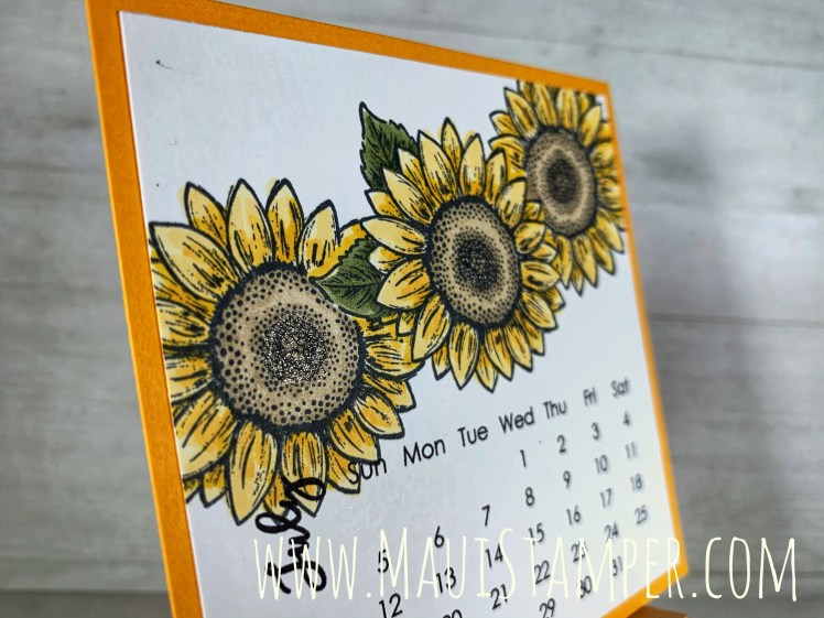 Maui Stamper Stampin Up Celebrate Sunflowers DIY Calendar July 2020