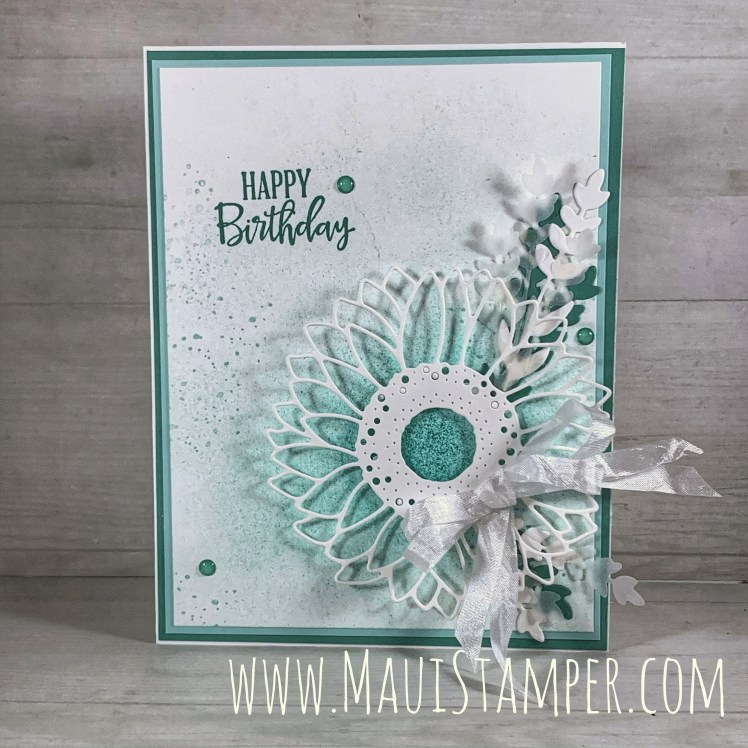 Maui Stamper Stampin Up Celebrate Sunflowers in Just Jade