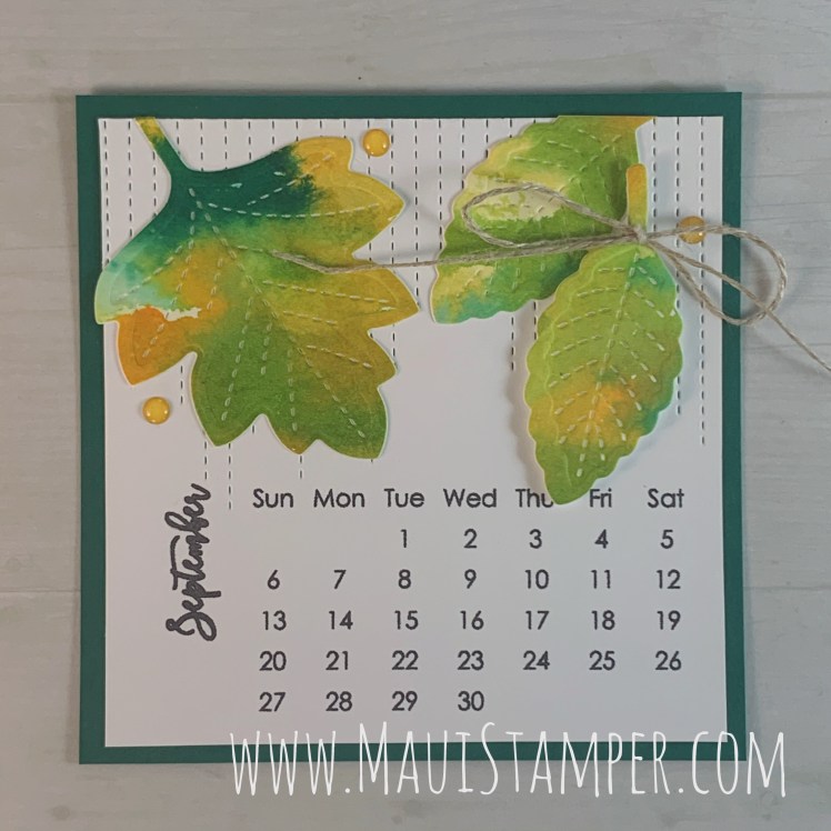 Maui Stamper Stampin Up DIY Easel Calendar September 2020 Love of Leaves